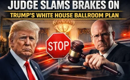 Judge Slams Brakes on Trump’s White House Ballroom Plan