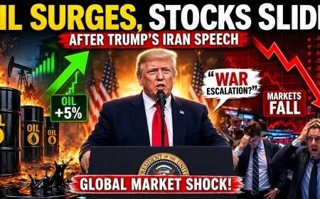 Oil Surges, Stocks Slide After Trump’s Iran Speech