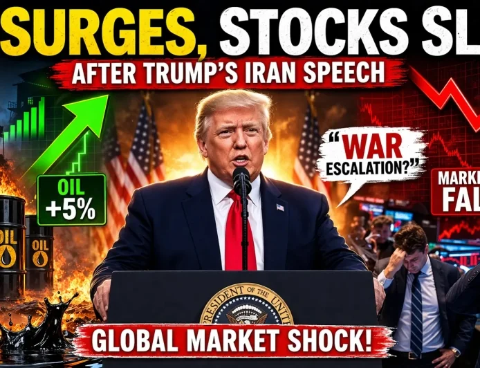 Oil Surges, Stocks Slide After Trump’s Iran Speech