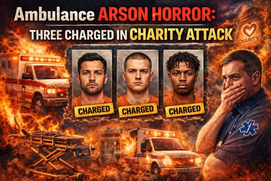 Ambulance Arson Horror: Three Charged in Charity Attack