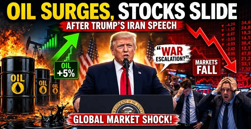 Oil Surges, Stocks Slide After Trump’s Iran Speech
