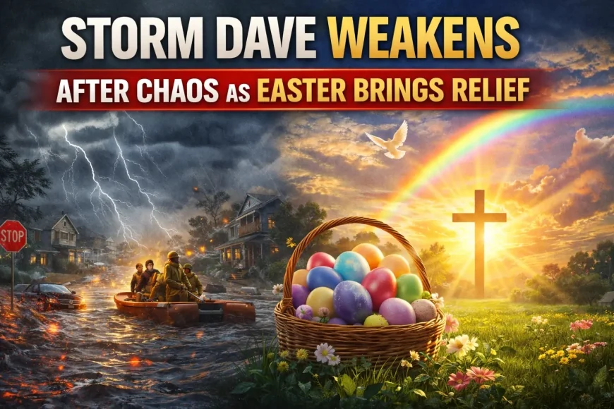 Storm Dave Weakens After Chaos as Easter Brings Relief