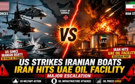 US Strikes Iranian Boats as Iran Hits UAE Oil Facility — Major Escalation