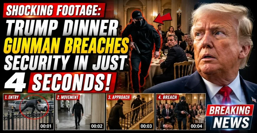 Shocking Footage: Trump Dinner Gunman Breaches Security in Just 4 Seconds