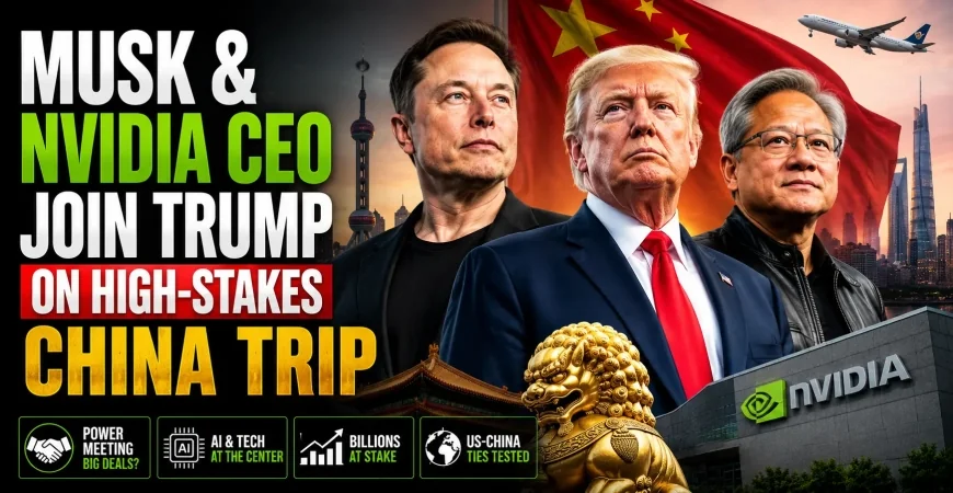 Musk & Nvidia CEO Join Trump on High-Stakes China Trip